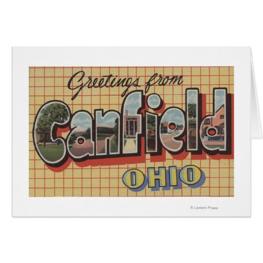 Canfield, Ohio - Large Letter Scenes Cards (Front Horizontal)