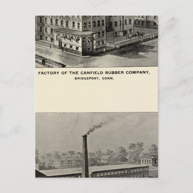 Canfield Rubber Co Postcard (Front)