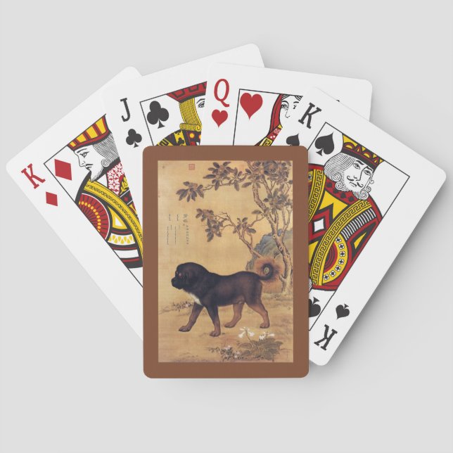 Cangni 苍猊 ~ Tibetan Mastiff ~ Giuseppe Castiglione Poker Cards (Back)