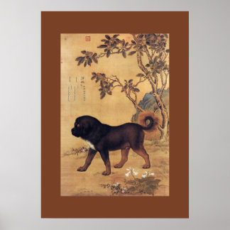 Cangni 苍猊 ~ Tibetan Mastiff ~ Giuseppe Castiglione Poster