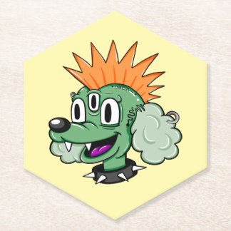 Caniche Punk Paper Coaster