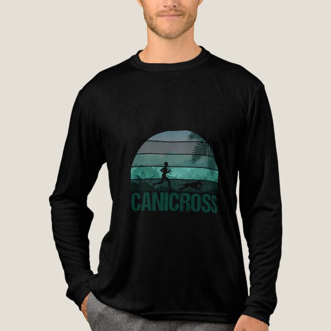 Canicross Dog Running - Running with dogs for man  Tri-Blend Shirt (Front)