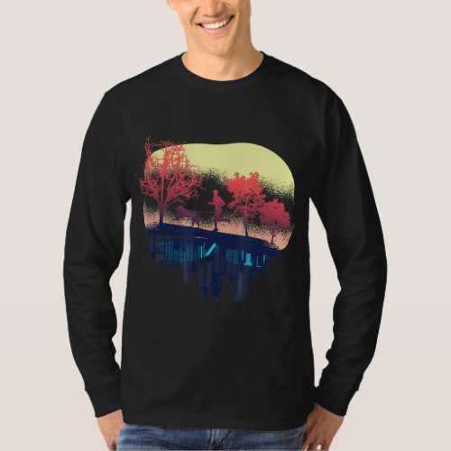Canicross Jogging And Dog Sports In The Field  T_Shirt