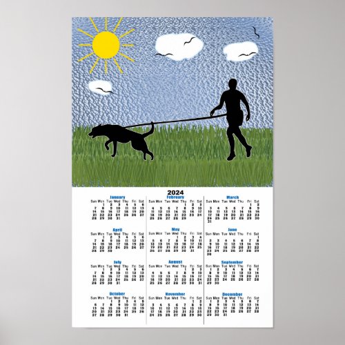 Canicross _ Off the Path Shadow Man and Dog 2024 Poster