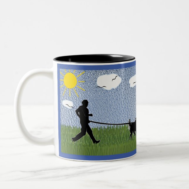 Canicross - Off the Path Two-Tone Coffee Mug (Left)
