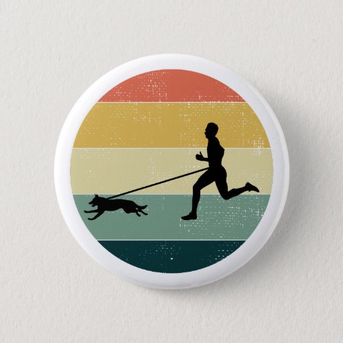 Canicross Trail Running Runner Dog Sport Button