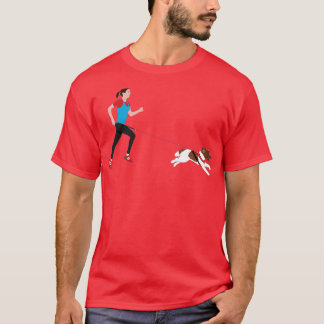 Canicross Woman and Springer Spaniel  T-Shirt