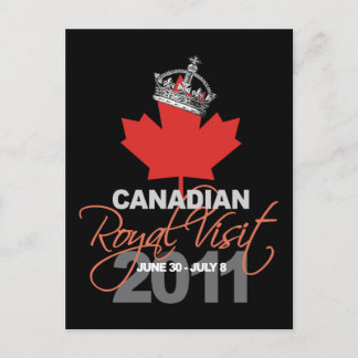 Canidian Royal Visit - William & Kate Wedding Postcard