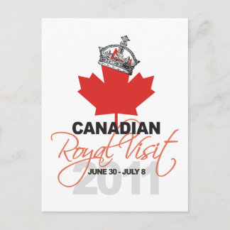 Canidian Royal Visit - William & Kate Wedding Postcard
