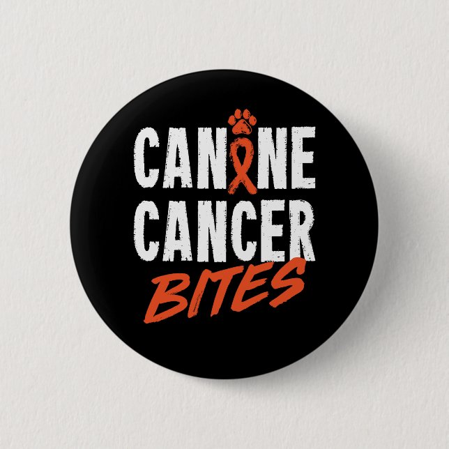 Canine Cancer Bites Button (Front)