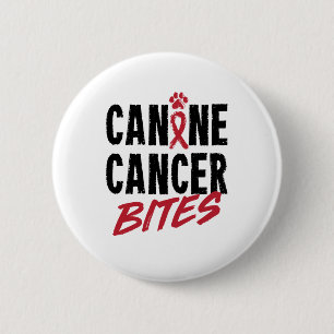 Canine Cancer Bites Dog Carcinoma Awareness Button