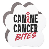 Canine Cancer Bites Dog Carcinoma Awareness Car Magnet