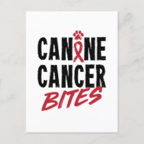Canine Cancer Bites Dog Carcinoma Awareness Postcard