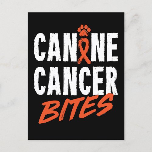 Canine Cancer Bites Postcard