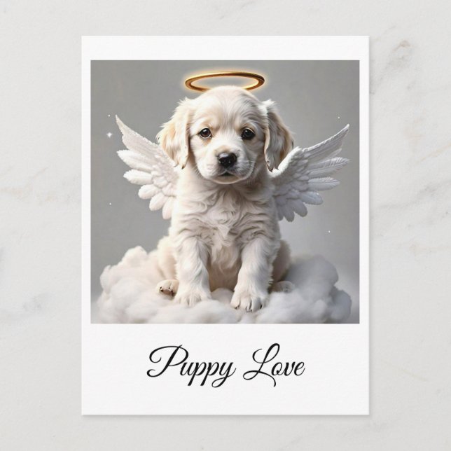 " CANINE CHERUB " POSTCARD (Front)