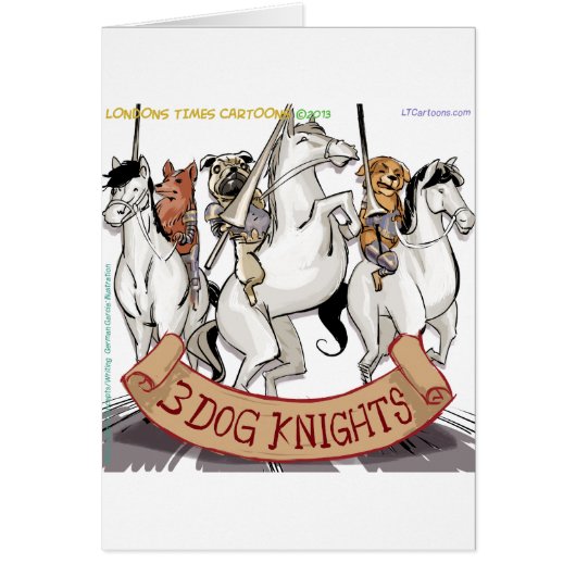 Canine Chivalry Funny Cartoon Cards (Front)