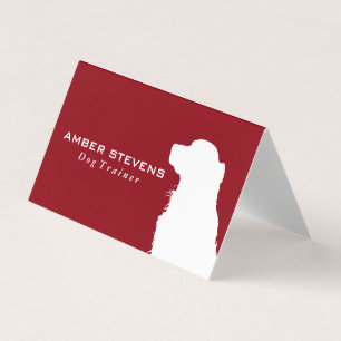 Canine close-up Dog Training (red) Business Card