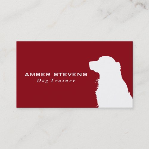 Canine close_up  Dog Training red Business Card