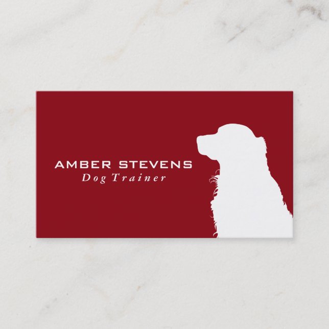 Canine close-up | Dog Training (red) Business Card (Front)