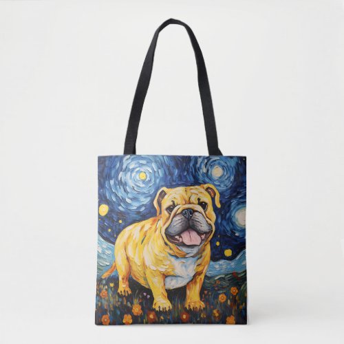 Canine Constellations _ Vintage Van Gogh Watercolo Tote Bag