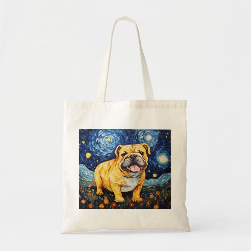 Canine Constellations _ Vintage Van Gogh Watercolo Tote Bag