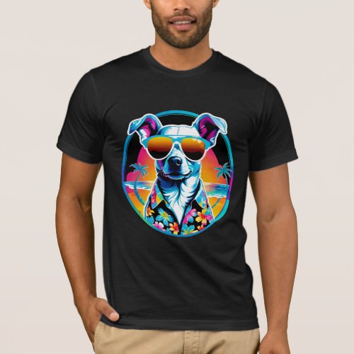 Canine Cool in Hawaiian Shades Pawsitively Stylish T_Shirt