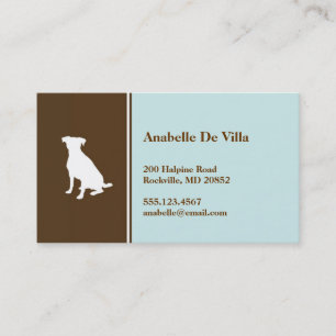 Canine dog blue brown pet personal calling card