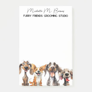 Canine Dog Groomer Pet Services Business Post-it Notes