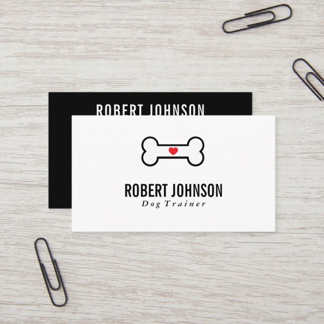 Canine | Dog Training Business Card (Front/Back In Situ)
