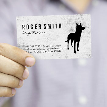Canine Dog Training Grungy Background Business Card by lovely_businesscards at Zazzle