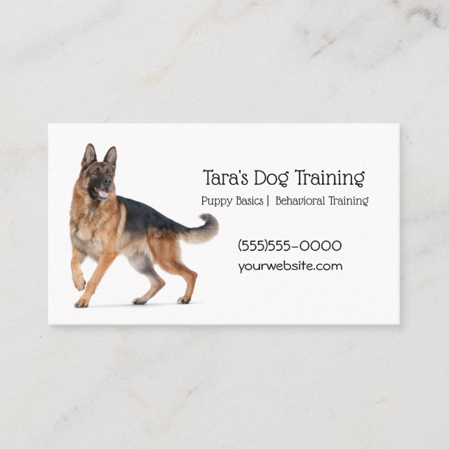 Canine Dog Training Pet Business Card (Front)