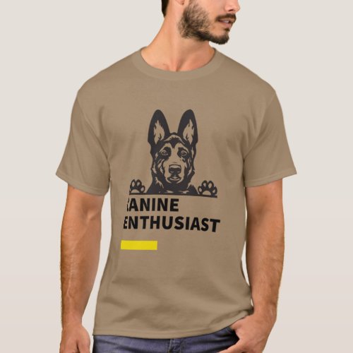 canine enthusiast black color  T_Shirt