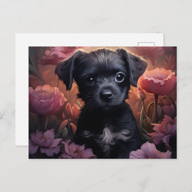 Canine Flower Postcard (Front/Back)