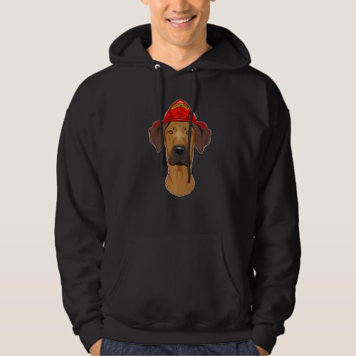 Canine Handler Fireman Dog I Firefighter Rhodesian Hoodie