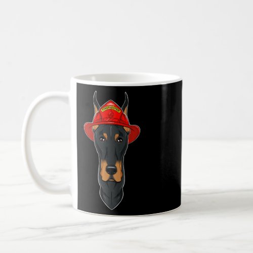 Canine Handler I Fireman Dog I Firefighter Doberma Coffee Mug