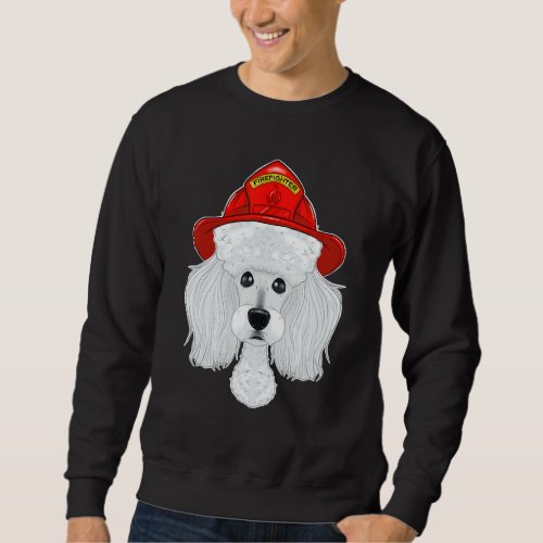 Canine Handler I Fireman Dog I Firefighter Poodle Sweatshirt