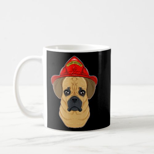 Canine Handler I Fireman Dog I Firefighter Puggle  Coffee Mug