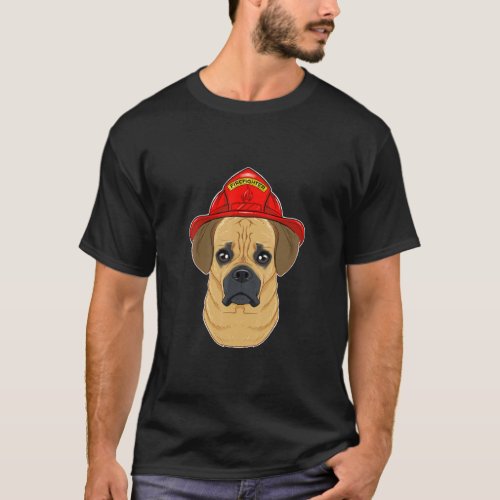 Canine Handler I Fireman Dog I Firefighter Puggle  T_Shirt
