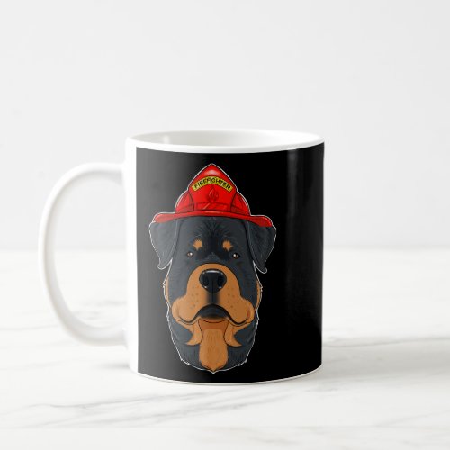 Canine Handler I Fireman Dog I Firefighter Rottwei Coffee Mug