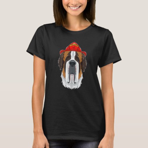 Canine Handler I Fireman Dog I Firefighter Saint B T_Shirt