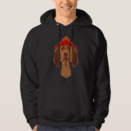 Canine Handler I Fireman Dog I Firefighter Vizsla Hoodie