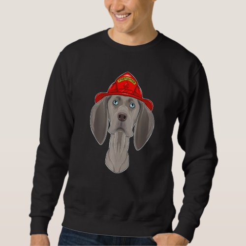 Canine Handler I Fireman Dog I Firefighter Weimara Sweatshirt