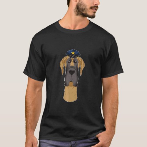 Canine Handler I Police Dog I Police Great Dane    T_Shirt