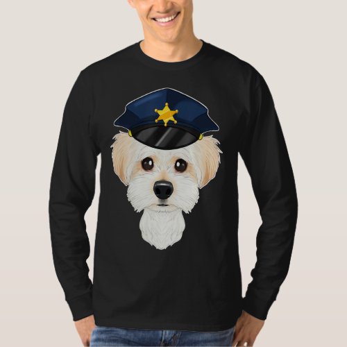 Canine Handler I Police Dog I Police Maltese  T_Shirt
