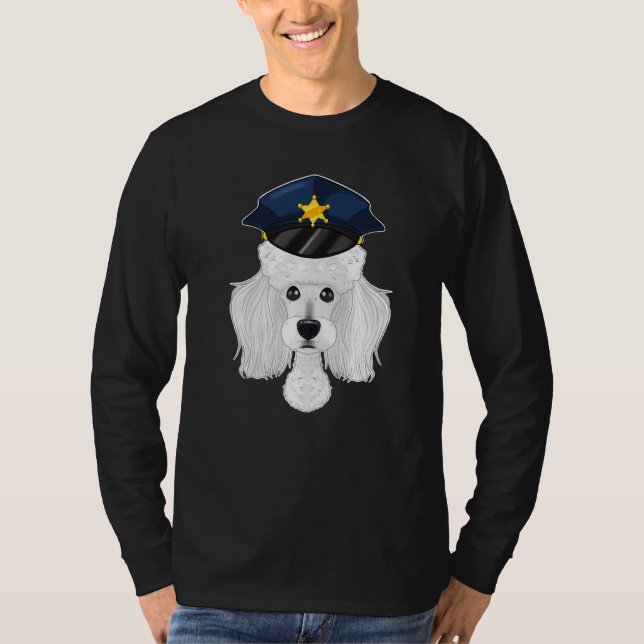 Canine Handler I Police Dog I Police Poodle   T-Shirt (Front)