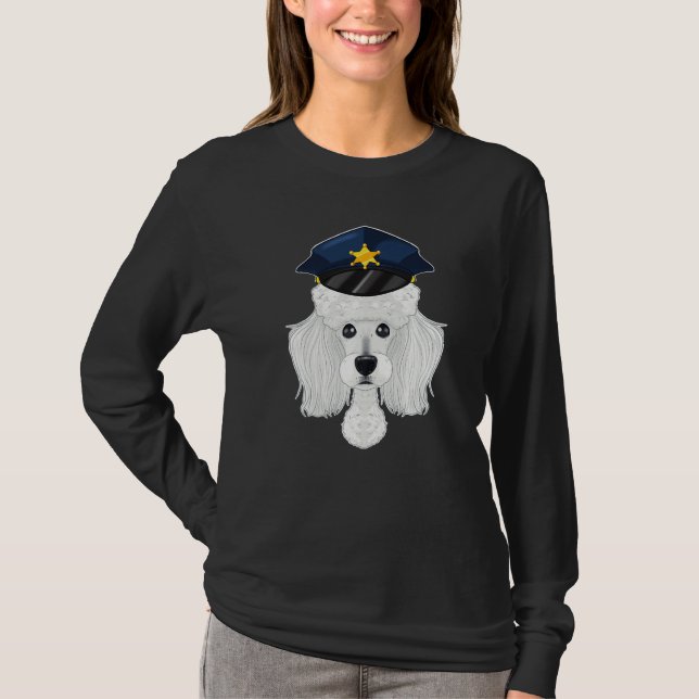 Canine Handler I Police Dog I Police Poodle   T-Shirt (Front)