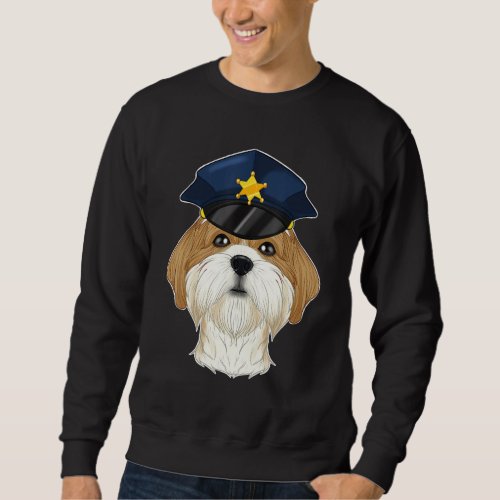 Canine Handler I Police Dog I Police Shih Tzu Sweatshirt