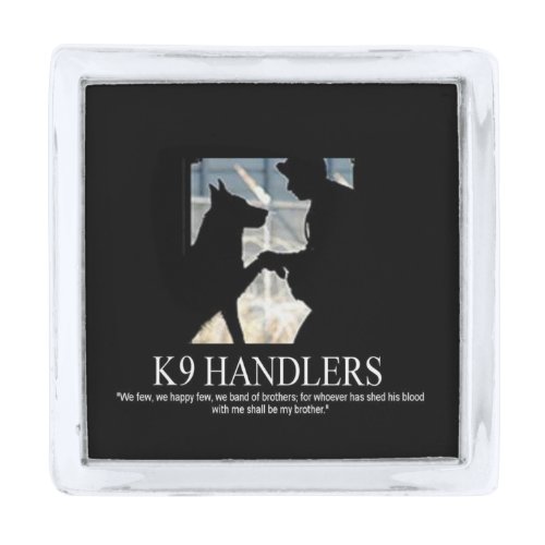 Canine Handlers Silver Finish Lapel Pin