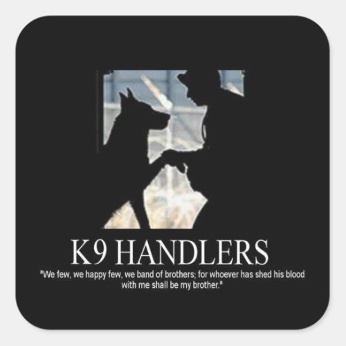 Canine Handlers Square Sticker