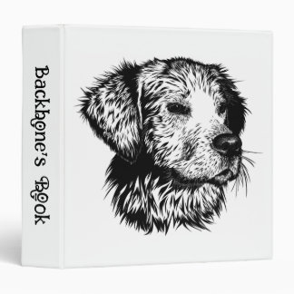 Canine Head Sketch 3 Ring Binder